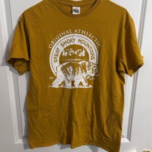 Smoky Mountains Graphic Tee in Mustard